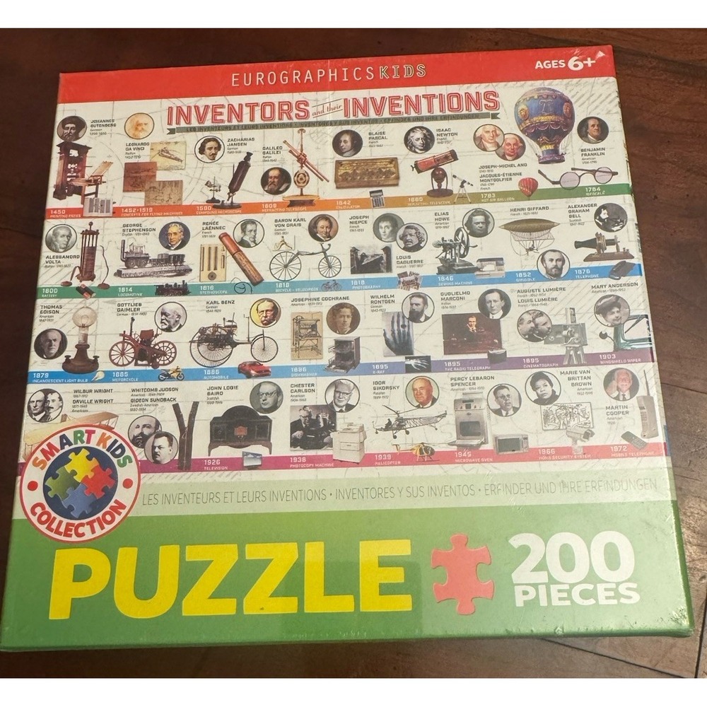 NEW Inventors and Their Inventions 200 Piece Jigsaw Eurographics‎ Puzzle
